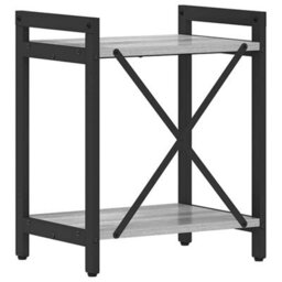 Berkfield Bookcase Grey Sonoma 40 X 30 X 48.5 Cm Engineered Wood - thumbnail 7