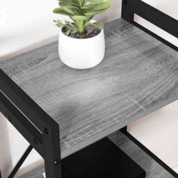 Berkfield Bookcase Grey Sonoma 40 X 30 X 48.5 Cm Engineered Wood - thumbnail 4