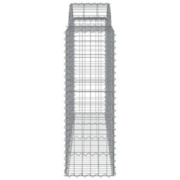 Berkfield Arched Gabion Baskets 7 Pcs 200X50X120/140 Cm Galvanised Iron - thumbnail 5