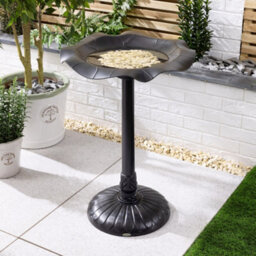 Christow Lily Leaf Resin Garden Bird Bath - thumbnail 2