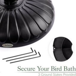 Christow Lily Leaf Resin Garden Bird Bath - thumbnail 6