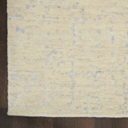 Ivory Silver Blue Handmade Luxurious Modern,abstract Rug For Bedroom & Living Room-61Cm X 91Cm - thumbnail 5