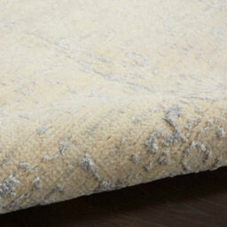 Ivory Silver Blue Handmade Luxurious Modern,abstract Rug For Bedroom & Living Room-61Cm X 91Cm - thumbnail 7