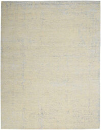 Ivory Silver Blue Handmade Luxurious Modern,abstract Rug For Bedroom & Living Room-61Cm X 91Cm - thumbnail 8
