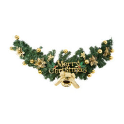 Living And Home Christmas Rattan Wreath, Artificial Hanging Holiday Decoration, 150Cm X 45Cm - thumbnail 4