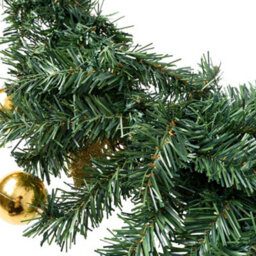 Living And Home Christmas Rattan Wreath, Artificial Hanging Holiday Decoration, 150Cm X 45Cm - thumbnail 7