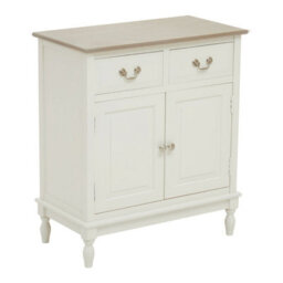 Orsina 2 Drawer Ivory Sideboard Cabinet, Pine Wood Storage Side Board For Kitchen, Dinning Room, Hallway, & Office - thumbnail 2