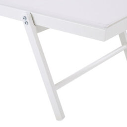 Beliani Sun Lounger Portofino Reclining Metal White - thumbnail 7