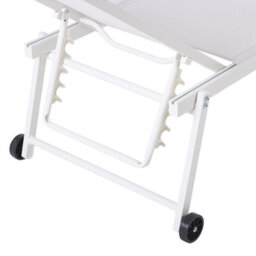 Beliani Sun Lounger Portofino Reclining Metal White - thumbnail 6