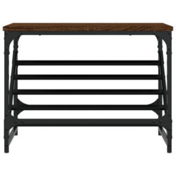 Berkfield Shoe Rack Brown Oak 60X30X45 Cm Engineered Wood - thumbnail 4