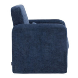 Living And Home Modern Blue Accent Chair With Lumbar Pillow - thumbnail 3