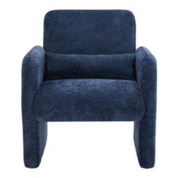 Living And Home Modern Blue Accent Chair With Lumbar Pillow - thumbnail 2