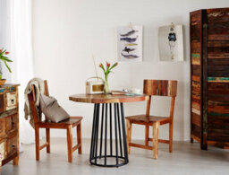 Buttercup Farm Coastal Round Dining Table - Wood - L90 X W90 X H78 Cm - thumbnail 5