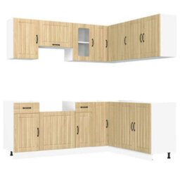 Berkfield 11 Piece Kitchen Cabinet Set Lucca Sonoma Oak Engineered Wood - thumbnail 2