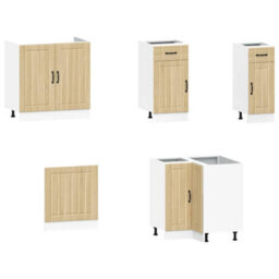 Berkfield 11 Piece Kitchen Cabinet Set Lucca Sonoma Oak Engineered Wood - thumbnail 4