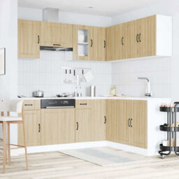 Berkfield 11 Piece Kitchen Cabinet Set Lucca Sonoma Oak Engineered Wood - thumbnail 3