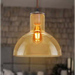 Long Life Lamps Company Modern Vintage Ceiling Gold Glass Pendant Lamp M0223 - thumbnail 8