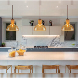 Long Life Lamps Company Modern Vintage Ceiling Gold Glass Pendant Lamp M0223 - thumbnail 9