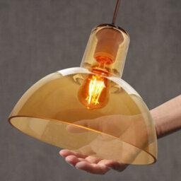 Long Life Lamps Company Modern Vintage Ceiling Gold Glass Pendant Lamp M0223 - thumbnail 5