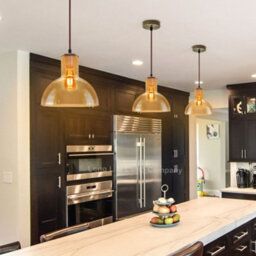 Long Life Lamps Company Modern Vintage Ceiling Gold Glass Pendant Lamp M0223 - thumbnail 7