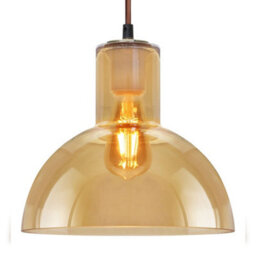 Long Life Lamps Company Modern Vintage Ceiling Gold Glass Pendant Lamp M0223 - thumbnail 1