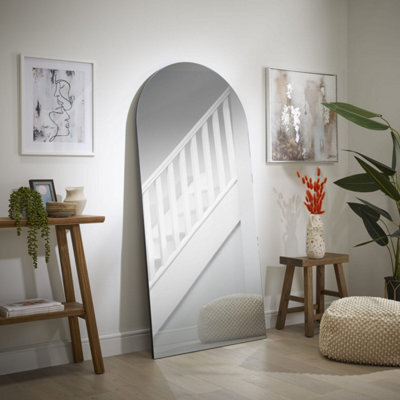 The Online Mirror Shop Leaner Mirror Simplistic Arched Shape With Black Outline Venetian H 170Cmxw 80Cmxd 5Cm For Hanging In Bedroom - image 1