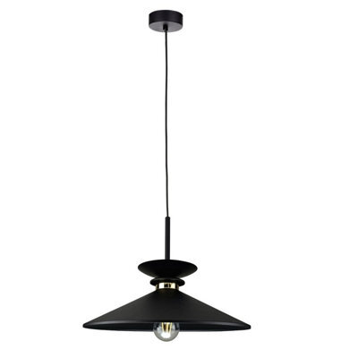 Luminosa Lighting Luminosa Velutto Dome Pendant Ceiling Light Black 1X E27 - image 1