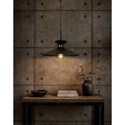 Luminosa Lighting Luminosa Velutto Dome Pendant Ceiling Light Black 1X E27 - thumbnail 2