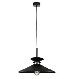 Luminosa Lighting Luminosa Velutto Dome Pendant Ceiling Light Black 1X E27 - thumbnail 1