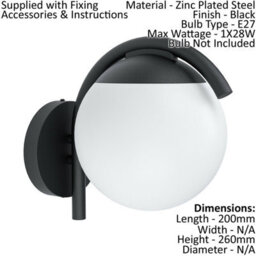 Elegant Ip44 Outdoor Wall Light With Diffused Shade For Stylish Porches - thumbnail 2