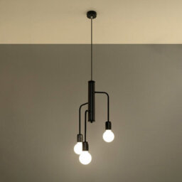 Sollux Lighting Duomo Steel Black 3 Light Classic Chandelier - thumbnail 2