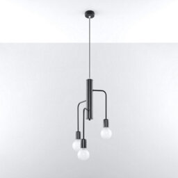 Sollux Lighting Duomo Steel Black 3 Light Classic Chandelier - thumbnail 1