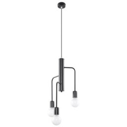Sollux Lighting Duomo Steel Black 3 Light Classic Chandelier - thumbnail 3
