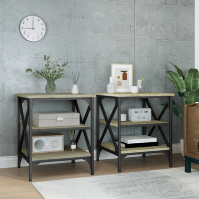Berkfield Side Tables 2 Pcs Sonoma Oak 40X42X50 Cm Engineered Wood - image 1