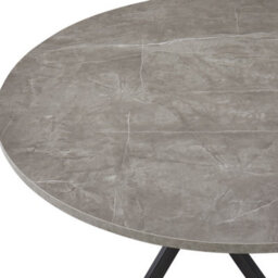 Home Detail Rocco Concrete Effect Dining Table & Ivory Fabric Bilbao Chairs, 6 Seater - thumbnail 3