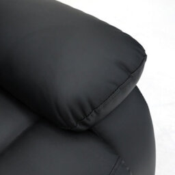 Roma Leather Manual Recliner 3 Seater Sofa With Cupholders In Black Colour - thumbnail 7