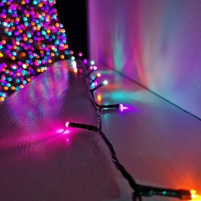 Samuel Alexander 360 Led 28.7M Premier Supabrights Indoor Outdoor Christmas Multi Function Mains Operated String Lights With Timer In Rainbow - image 1
