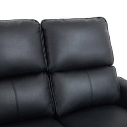 More4Homes Madrid 2+3 Seater Manual Recliner Air Leather Sofa Set (Black) - thumbnail 9