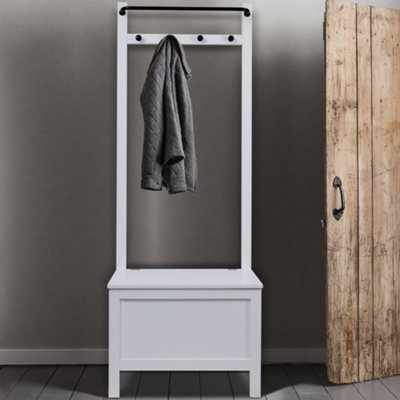 Nöa & Nani Noa & Nani Hallway Bench Shoe Storage And Coat Hook In Classic White Karlstad - image 1