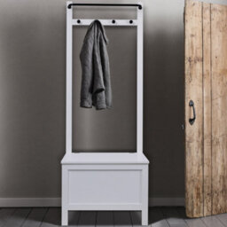 Nöa & Nani Noa & Nani Hallway Bench Shoe Storage And Coat Hook In Classic White Karlstad