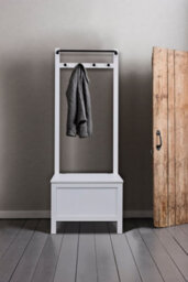 Nöa & Nani Noa & Nani Hallway Bench Shoe Storage And Coat Hook In Classic White Karlstad - thumbnail 7