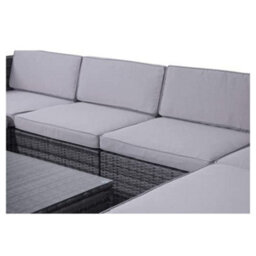 Evre Grey Rattan Outdoor Garden Furniture Nevada Set 6 Seater Sofa With Coffee Table - thumbnail 3