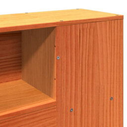 Berkfield Headboard With Storage Wax Brown 140 Cm Solid Wood Pine - thumbnail 8