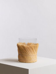 Orsina Modern Natural Candle Holder, Coastal Styled Large Candle Holder, Natural And Round Glass Candle Holder - thumbnail 3