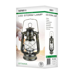 "Homelife ""ottawa"" Led Storm Lamp Antique Brass" - thumbnail 6