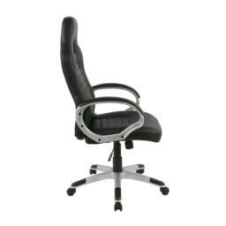 Thunya Black Faux Leather Effect Gaming Chair (H)1280mm (W)660mm (D)670mm - thumbnail 4
