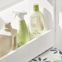 Sobuy Bzr48-W, Bathroom Toilet Paper Roll Holder, Narrow Shelf Storage Cabinet,white,w55Xd20Xh60 - thumbnail 4