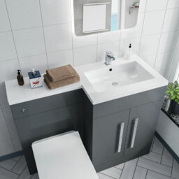 Nes Home 1100 mm Right Hand Vanity Unit And Btw Wc Toilet Pan Bathroom Aric - thumbnail 5
