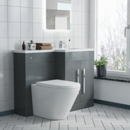 Nes Home 1100 mm Right Hand Vanity Unit And Btw Wc Toilet Pan Bathroom Aric - thumbnail 2