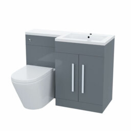 Nes Home 1100 mm Right Hand Vanity Unit And Btw Wc Toilet Pan Bathroom Aric - thumbnail 6